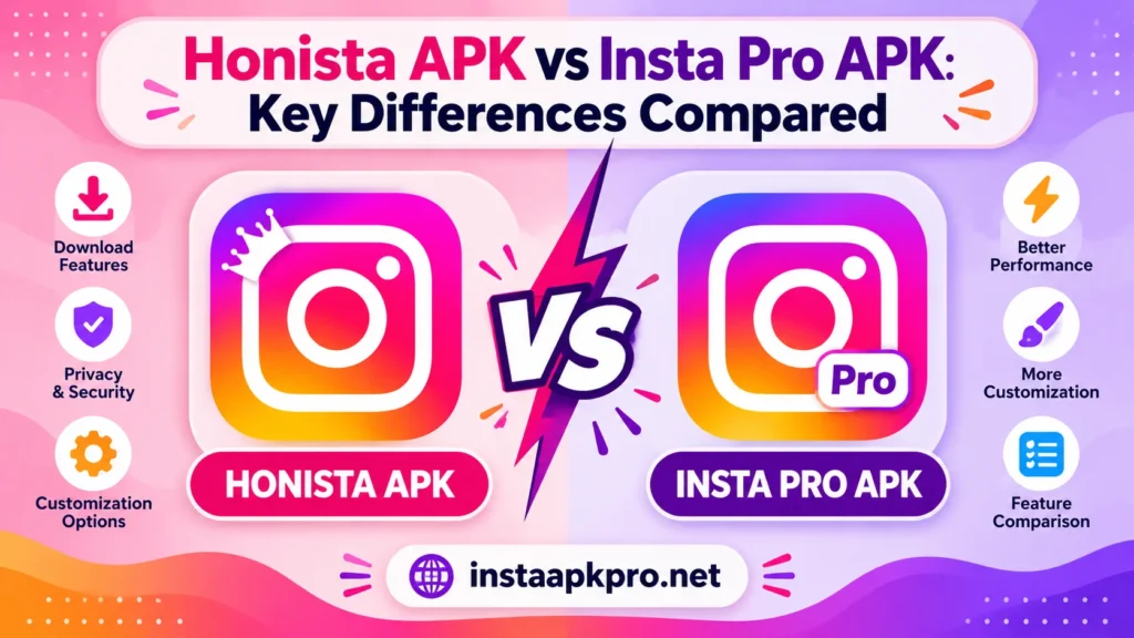 Honista APK vs Insta Pro APK Key Differences Compared